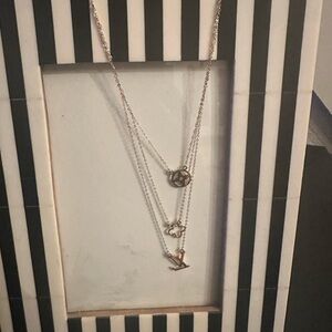 Elegant Silver Layered Necklace